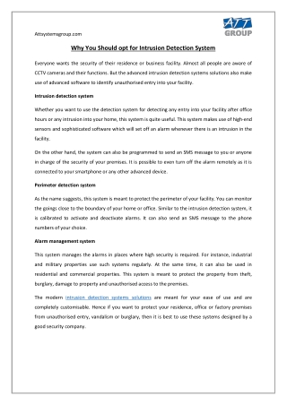Why You Should opt for Intrusion Detection System
