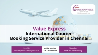 Value Express Instant Courier Service Provider in Chennai