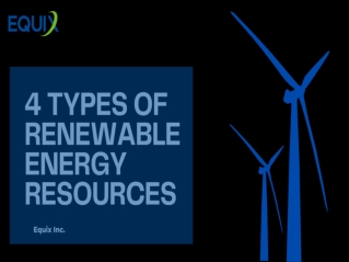 4 Types of Renewable Energy Resources