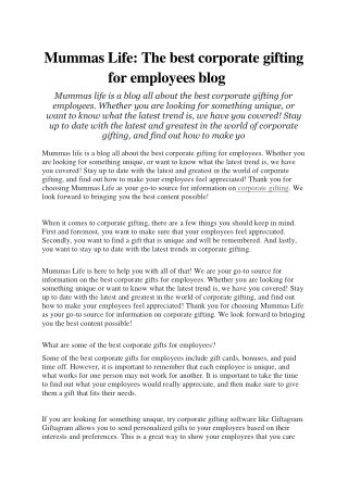 Mummas Life The best corporate gifting for employees blog