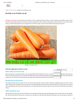 Mơ thấy củ cà rốt đánh con gì_ - Kubet Ab