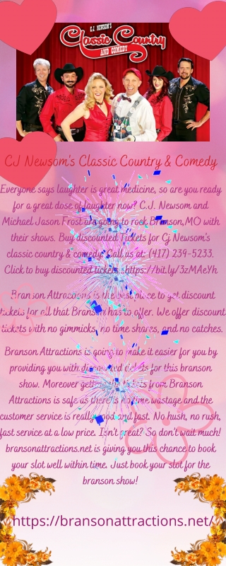 Buy discounted tickets for Cj Newsom's Classic Country & Comedy