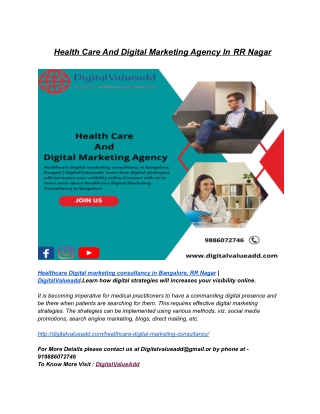 Health Care And Digital Marketing Agency In RR Nagar