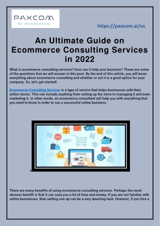 An Ultimate Guide on Ecommerce Consulting Services in 2022