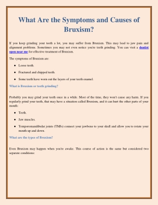What Are the Symptoms and Causes of Bruxism?