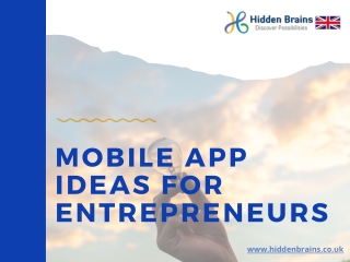 Mobile App Ideas for Entrepreneurs
