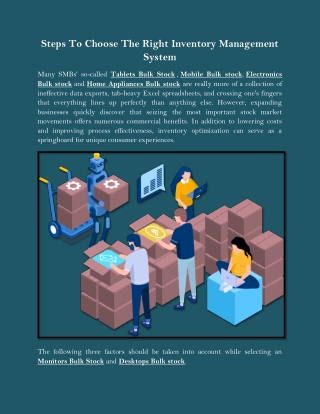 Steps To Choose The Right Inventory Management System