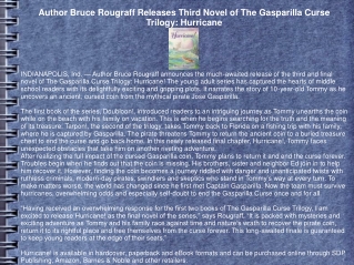 Author Bruce Rougraff Releases Third Novel of The Gasparilla Curse Trilogy: Hurr