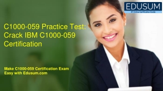 C1000-059 Practice Test: Crack IBM C1000-059 Certification