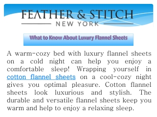 What to Know About Luxury Flannel Sheets?