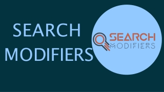 Search Modifiers- How does ORM work?