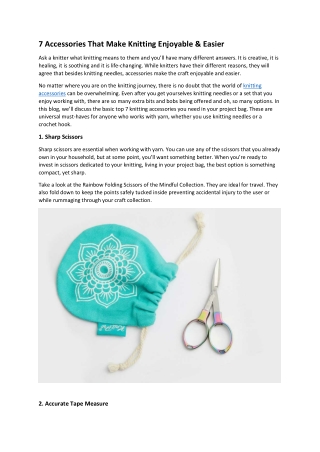 7 Accessories That Make Knitting Enjoyable and Easier