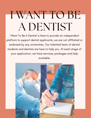 Getting into Dental School – I Want To Be A Dentist