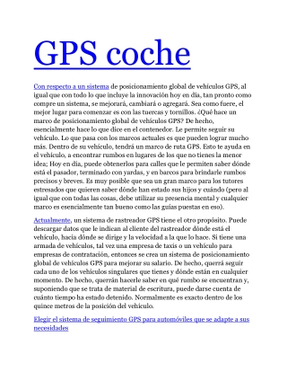GPS coche