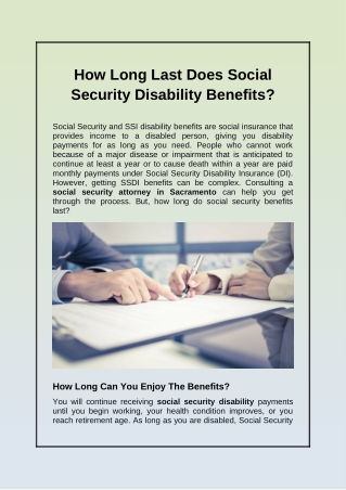 How Long Last Does Social Security Disability Benefits?