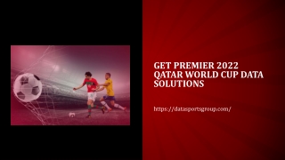 Get Premier 2022 Qatar World Cup Data Solutions