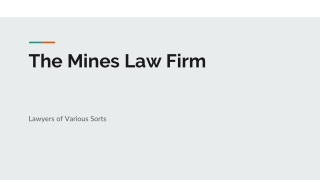 Lawyers of Various Sorts - The Mines Law Firm
