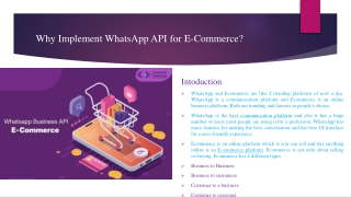 Why Implement WhatsApp API for E-Commerce
