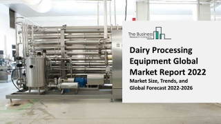 Dairy Processing Equipment Global Market Research Report Size, Share, By Type, By Application, Regional Forecasts 2022-2