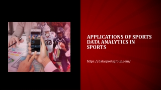 Applications of Sports data analytics in Sports