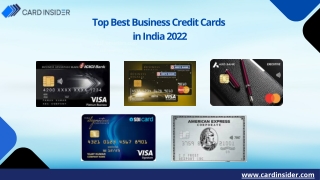 Top Best Business Credit cards in india.