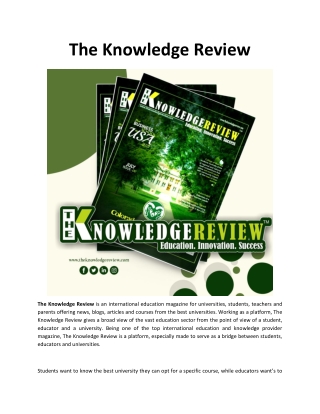 The Knowledge Review