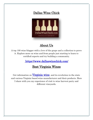 Wine from Virginia