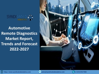 Automotive Remote Diagnostics Market Size, Share, Industry Analysis 2022-2027