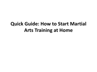 Quick Guide  How to start martial arts