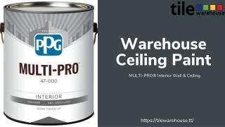 Decorate your Warehouse with the best Warehouse Ceiling Paint