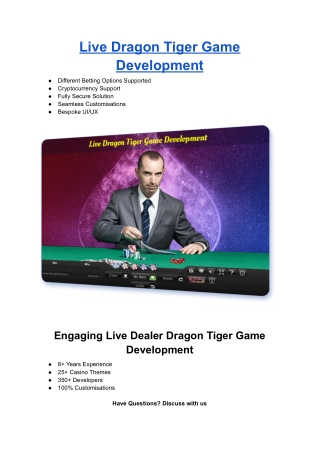 Live Dragon Tiger Game Development