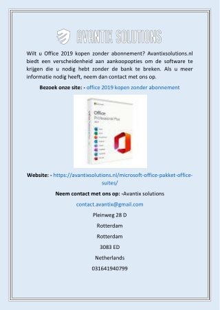 office 2019 kopen zonder abonnement  Avantixsolutions.nl