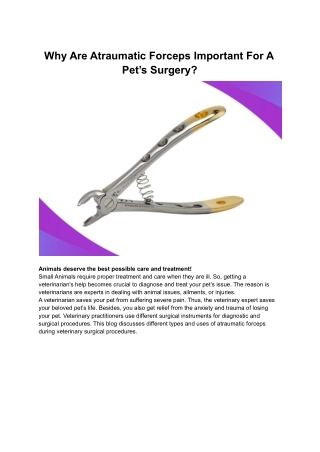 Atraumatic forceps