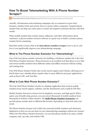 1How To Boost Telemarketing With A Phone Number Scraper