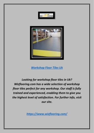 Workshop Floor Tiles Uk | Wizflooring.com