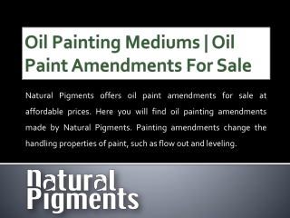 Oil Painting Mediums | Oil Paint Amendments For Sale