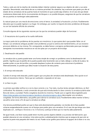 Las mejores recomendaciones de maestros cerrajeros