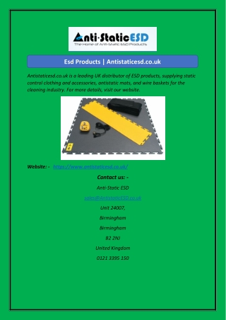 Esd Products  Antistaticesd.co.uk