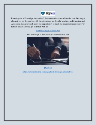 Best Docusign Alternatives | Awesomesuite.com