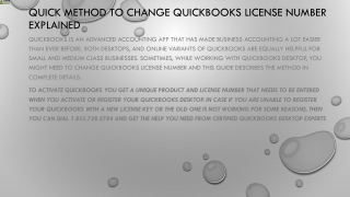 Read this guide on how to update the QuickBooks License Number