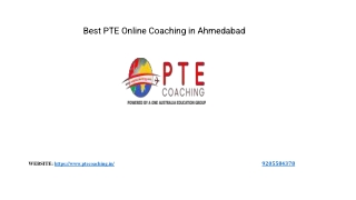 Best PTE Coaching in Ahmedabad