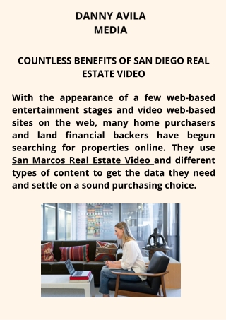 Countless Benefits Of San Diego Real Estate Video
