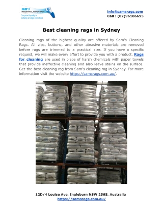 Best cleaning rags in Sydney