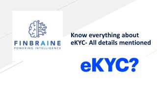 Know everything about eKYC- All details mentioned