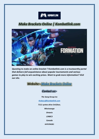 Make Brackets Online Kombatlink