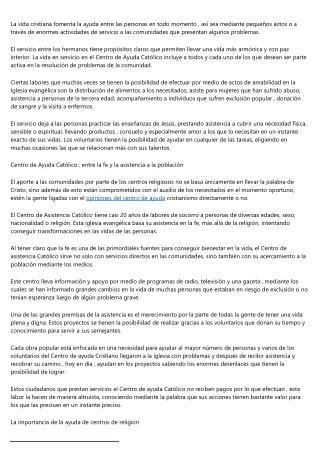 Un centro de ayuda cristiano es mucho más de loq ue piensas