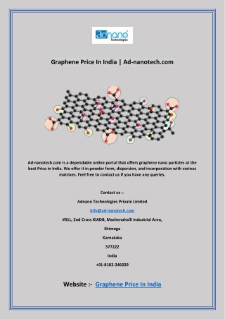 Graphene Price In India | Ad-nanotech.com