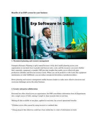 Erp Software In Dubai