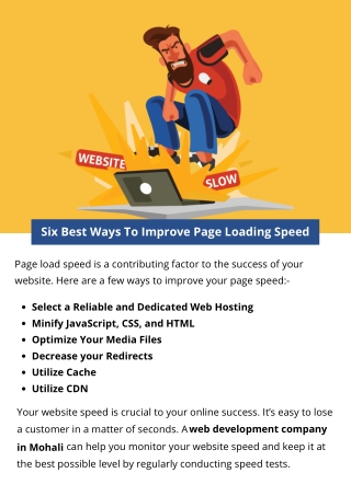 Six Best Ways To Improve Page Loading Speed