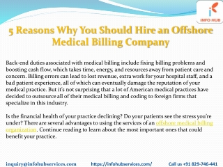 5 Reasons Why You Should Hire an Offshore Medical Billing CompanyPDF